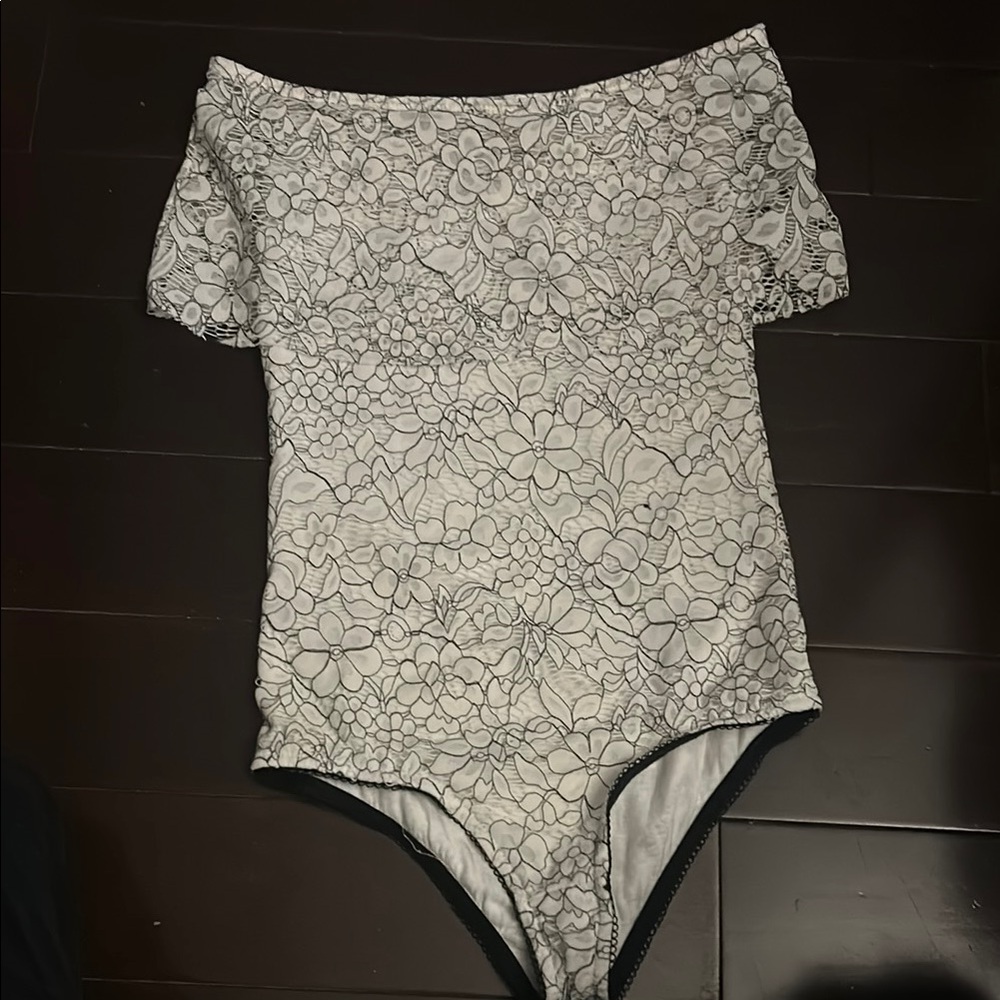 Floral Lace Off-Shoulder Bodysuit